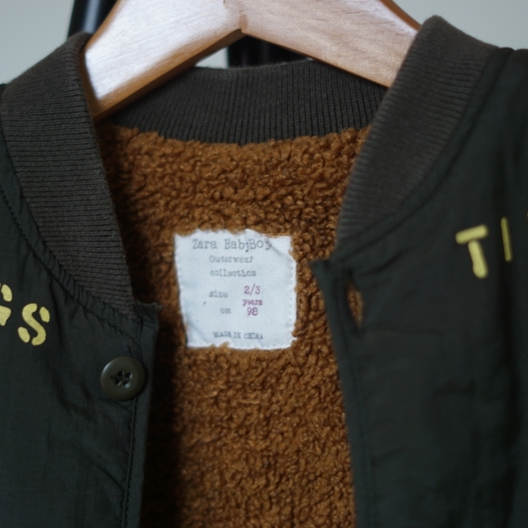 Zara Green Jacket with Fur Interior - Picture 5 of 12